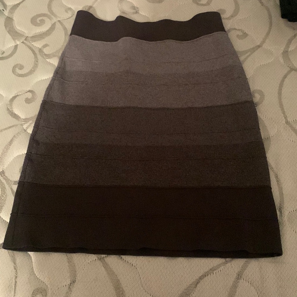 Grey Ombré Pencil Skirt